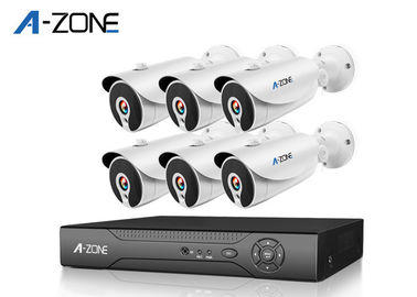 Uzaktan 6 Kanallı IP CCTV Kamera Kitleri 2MP Yüksek Çözünürlüklü Güvenlik Kamera Sistemi